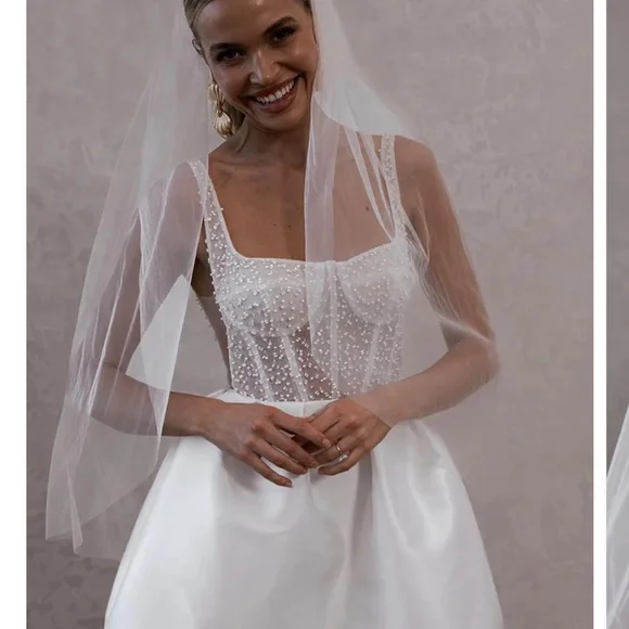 V. Chapman White Wedding Dress - Picture 6 of 9